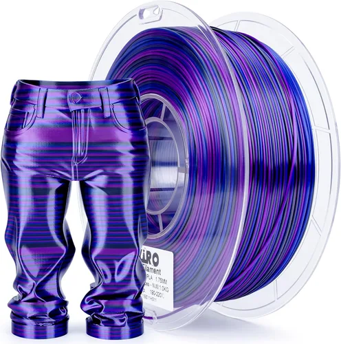 Vista 20 de ZIRO - Rápido cambio de color PLA, filamento de gradiente de color de 1.75mm, filamentos de PLA arcoíris brillantes, compatible con la mayoría