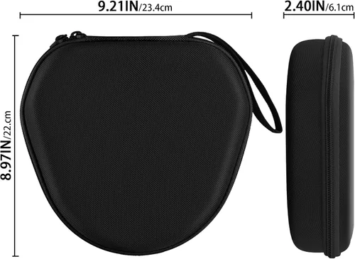 Vista 7 de co2CREA Funda rígida con modo de sueño, reemplazo para auriculares Apple AirPods Max inalámbricos de diadema (Funda negra)