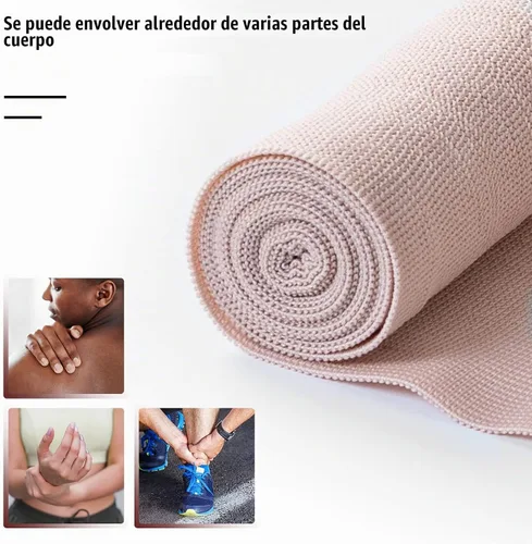 Vista 3 de OBTANIM 6 rollos de vendaje elástico con 12 clips adicionales, cinta elástica de compresión de 6 pulgadas x 15 pies para médicos, deportes