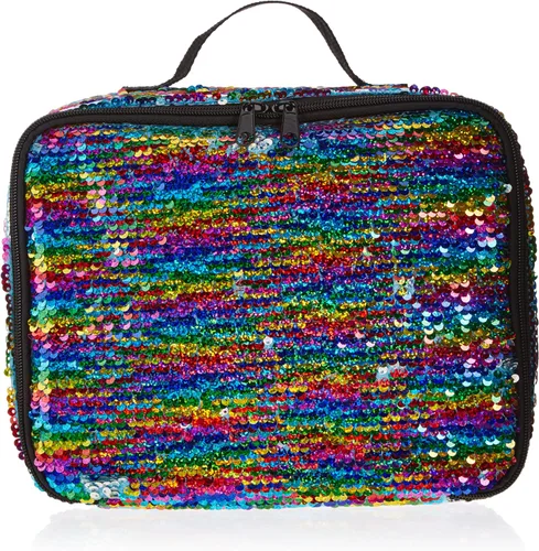 Vista 3 de Style.Labs Lonchera tipo bolsa tote, mágica, de lentejuelas., sirena/negro talla única