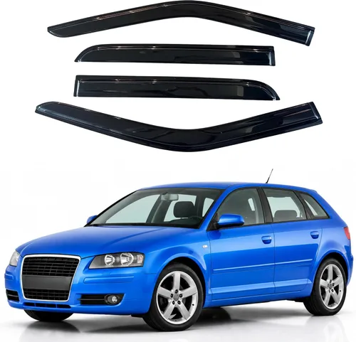 Vista 19 de IG - Visera para ventana para Ford Bronco y F150-F350 1980-1996, deflector lateral tipo cinta adhesiva, resistente, contra lluvia y viento
