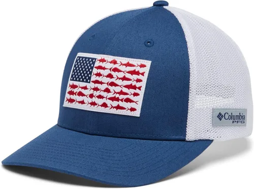 Vista 12 de Columbia Gorra unisex de malla con bandera de pez PFG para adultos, corona baja