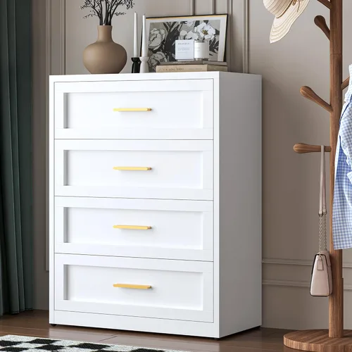 Vista 10 de LCAOPC Cómoda metálica negra de 3 cajones para dormitorio, cómoda ancha para armario, cómoda de metal, cómoda y cómoda para sala de estar, pasillo