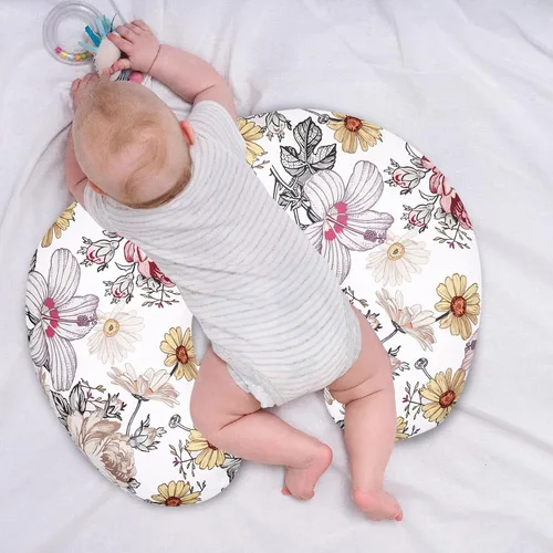Vista 6 de Funda de almohada de lactancia, funda de almohada elástica para lactancia materna para bebés, niñas, suave y ajustada para funda de almohada