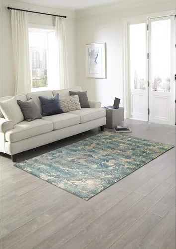 Vista 37 de Liora Manne Marina - Alfombra de área duradera de mezcla sintética tejida a máquina para interiores/exteriores - Gráfico contemporáneo océano global