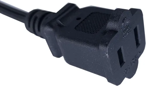 Vista 2 de Cable de extensión corto de 3 pies, cable de alimentación CA macho y hembra de EE. UU. SPT2 18 AWG 10 A 125 V, cables de extensión interiores de 2