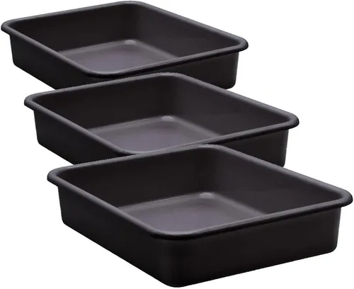 Vista 2 de Teacher Created Resources® Bandeja grande de plástico negro para cartas, 1 unidad (paquete de 1)