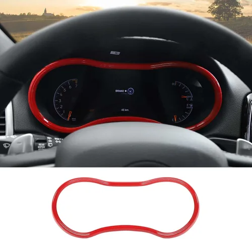 Vista 8 de Hoolcar Cubierta para volante de consola central, decoración de panel de salpicadero para Jeep Grand Cherokee 2014-2020, fibra de carbono