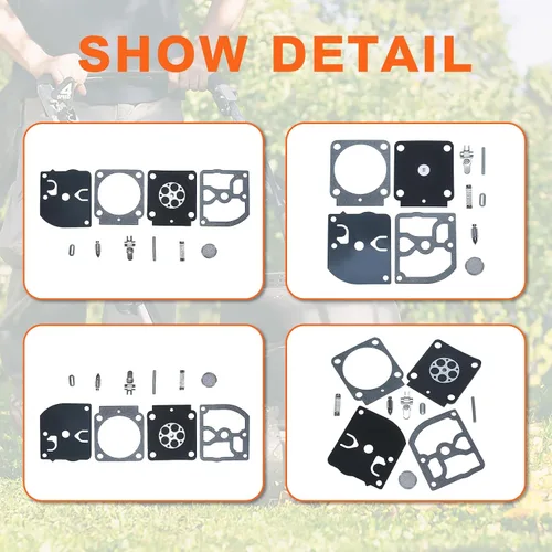 Vista 4 de Kit de reparación de carburador, para recortadora Stihl FS55 FS55R HS45 FS310