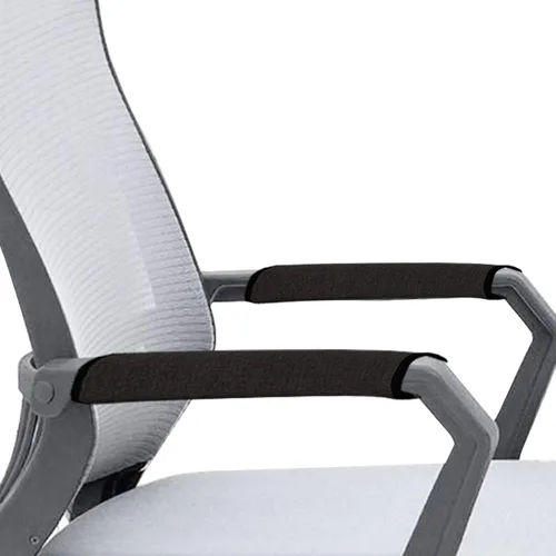 Vista 9 de Ntomtuex Juego de 2 fundas de lino para reposabrazos de silla de oficina, fundas ajustables para reposabrazos de silla de ruedas, protector