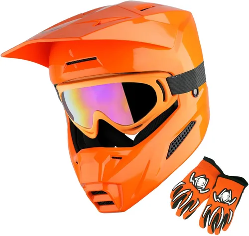 Vista 12 de 1Storm - Casco de motocross para jóvenes, ATV, BMX, MX, motocicleta todoterreno, kart, adolescente, blanco brillante Blanco brillante juvenil