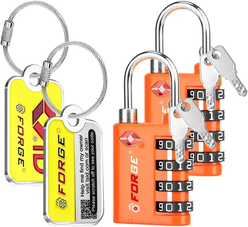 Vista 16 de Forge Doble apertura: cerradura con llave o combinación, cerradura aprobada por la TSA para equipaje, estuche pelícano, viajes, gimnasio, escuela