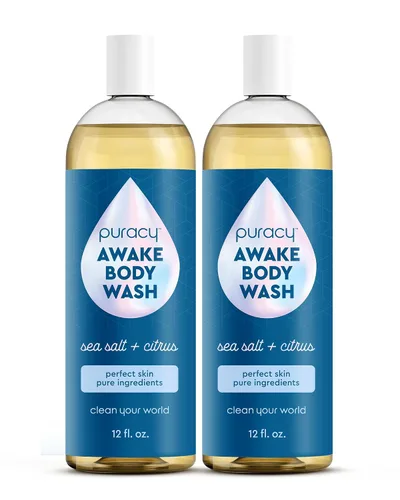 Vista 12 de Puracy Gel de baño, gel de baño natural, 98.6% de ingredientes vegetales puros, gel de ducha hidratante para mujeres, hombres y niños, jabón
