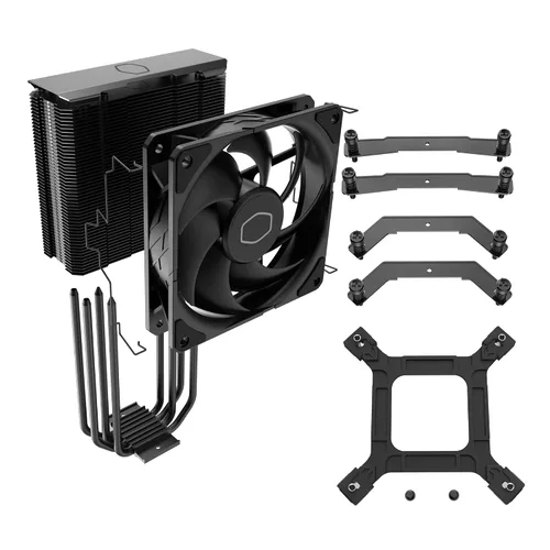 Vista 12 de Cooler Master Hyper 212 - Enfriador de aire negro para CPU, 4 tubos de calor, ventilador PWM