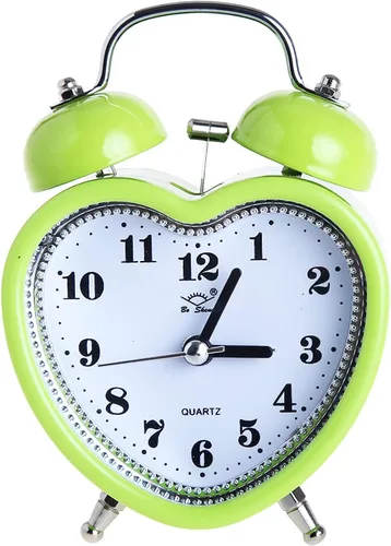 Vista 10 de SHISEDECO - Reloj despertador de 3 pulgadas, con doble campana, alarma fuerte, silencioso, analógico, de cuarzo, con luz nocturna, operado por