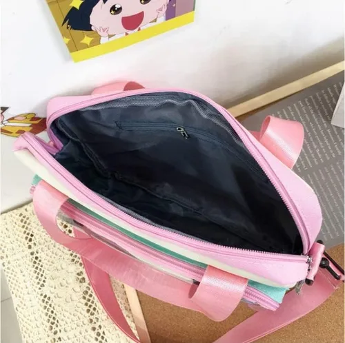 Vista 8 de Hipi-shop Ita bag Color a juego Bolso bandolera transparente para Anime Lolita Bag Display Anime insignias bolso
