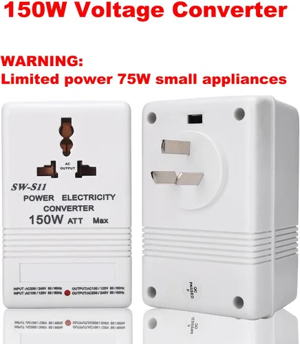 Vista 3 de Adaptador de viaje del convertidor de voltaje de 150 W, convertidor de corriente AC110V/120V a 220V/240V Step-Up & Down Transformador