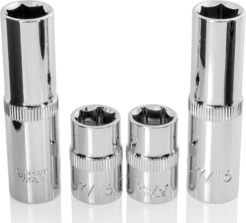 Vista 5 de Car Guy Tools - Juego de 8 llaves de vaso de 1/2" (3/8", multitipo)