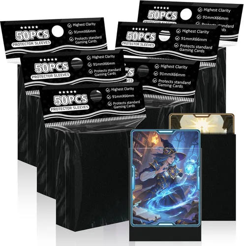 Vista 18 de 1000 unidades de fundas para cartas coleccionables TiopLior, funda mate perfecta para MTG, protector suave para cartas deportivas, funda estándar