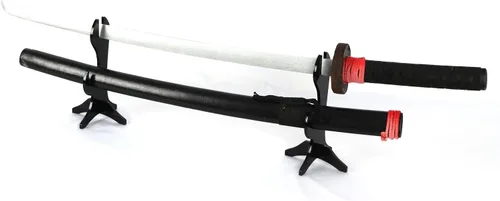 Vista 5 de WANLIAN Soporte Katana para cuchillos Samurái, soporte de acrílico horizontal para exhibir espada Katana Samurai (negro)
