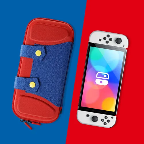Vista 9 de KENOBEE Funda de silicona y funda de transporte compatible con Nintendo Switch 2017