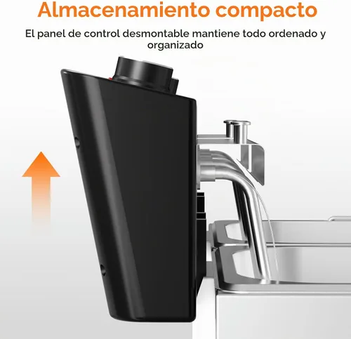 Vista 8 de Freidora comercial, freidora de encimera de 20.7 cuartos de galón