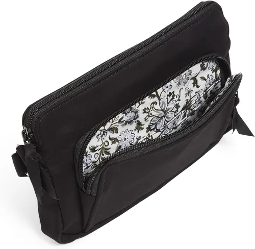 Vista 3 de Vera Bradley - Bolsa cruzada de algodón Little Hipster para mujer, con protección con interferencia de radiofrecuencia