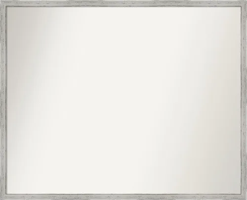 Vista 155 de Amanti Art Espejo de baño blanco para sobre el fregadero, 22 x 45 pulgadas, espejo de tocador rectangular blanco Lucie, marco de madera moderno