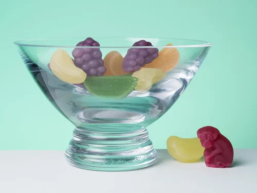 Vista 2 de Barski Vaso - Pies - Cuenco - para Postre - Helado - Salsas - Bocadillos - Caramelos - Frutas - Con Base Transparente - 5" Diámetro - Fabricado