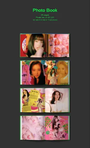 Vista 3 de K-POP Red Velvet - The Reve Festival Finale, Scrapbook Cover incl. CD, 56pg Photobook, Photocard, Folded Poster, Extra Photocards Set