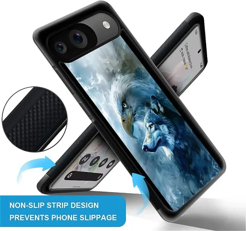 Vista 715 de Compatible con Google Pixel 4A 5G Mobile Case Creative Acrylic Panel trasero Silicona Protección Grip especialmente diseñado para Google Pixel 4A 5G