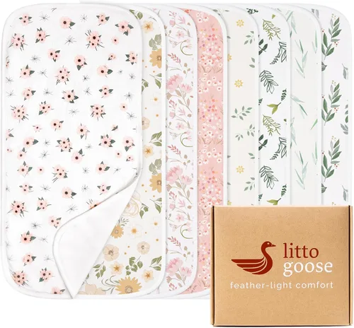 Vista 11 de Premium Waterproof Baby Burp Cloths 8 Pack, Extra Large 13" x 26" Soft Absorbent Burping Cloths for Newborn Infant, Patriotic 4th of July Baby