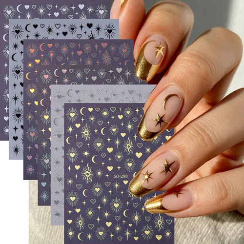Vista 8 de 6 hojas de calcomanías de arte de uñas de animales autoadhesivas 3D, diseño de letras de gato, divertidas calcomanías de uñas para primavera