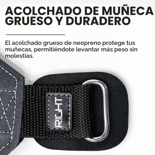 Vista 4 de EZ Gripz PRO V2 - Puños de levantamiento de pesas para levantamiento de pesas: correas de levantamiento de pesas para gimnasio con agarres