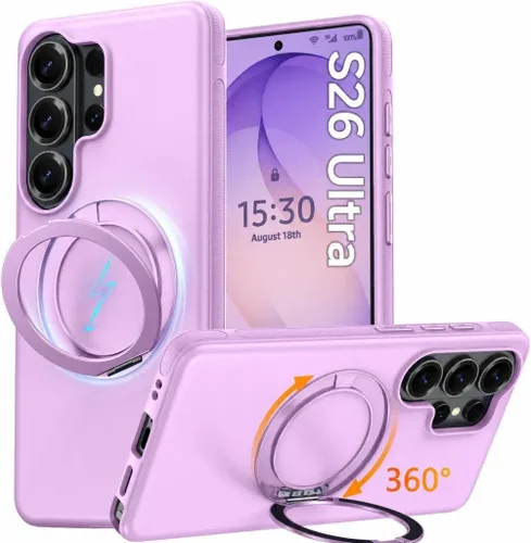 Vista 51 de Oterkin Funda para Google Pixel 10a con soporte magnético de giro de 360° [compatible con MagSafe] [antideslizante] [15 pies] a prueba de golpes