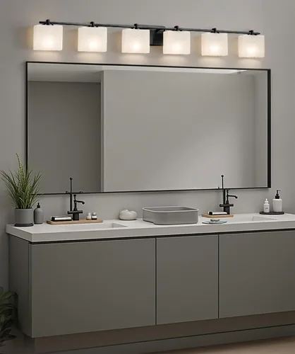 Vista 3 de Justice Design Group Lighting FSN-8446-55-WEVE-CROM Era - Barra de baño, cromo pulido