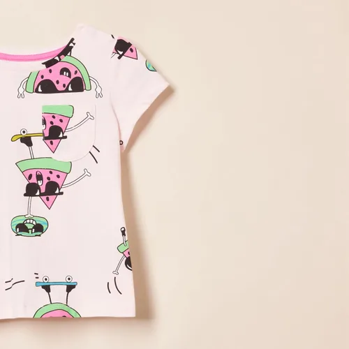 Vista 2 de Tienda Essentials Girls and Toddlers' Short-Sleeve T-Shirts, Multipacks