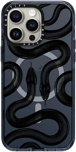 Vista 19 de CASETiFY Funda para iPhone 15 Pro Max, compatible con MagSafe Protección contra caídas de grado militar de 8.2 pies Hortensias azules Nantucket