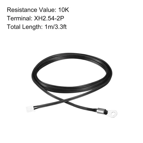 Vista 2 de Sonda de termistor NTC 10K 3.3ft impermeable de acero inoxidable sensor de temperatura, [para transmisor digital de temperatura]