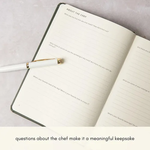 Vista 4 de Kunitsa Co. Cuaderno de Recetas - Regalo de Recuerdo, Libro en Blanco de Recetas de Tapa Dura para Escribir Tus Propias Recetas con Sugerencias