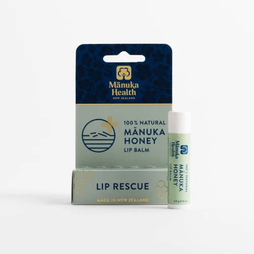 Vista 5 de Manuka Health Lip Rescue - Bálsamo labial de 0.16 onzas para labios secos y agrietados, bálsamo labial 100% natural con miel de manuka y cera