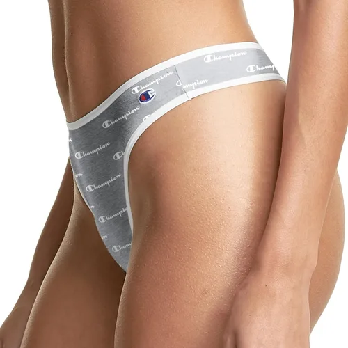 Vista 2 de Champion Tanga Heritage para mujer, ropa interior de algodón elástico, absorbe la humedad