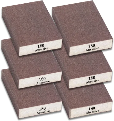 Vista 10 de Tnisesm Bloques de lijado de 60 granos, esponja de lijado para paneles de yeso, madera, metal, lavables y reutilizables, lavables y reutilizables, 6