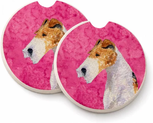 Vista 26 de Caroline's Treasures SS4767-BUCARC - Juego de 2 portavasos para automóvil, diseño de bulldog inglés, absorbentes para automóvil, portavasos