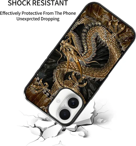 Vista 123 de Funda para iPhone Air - Dragón dorado chino