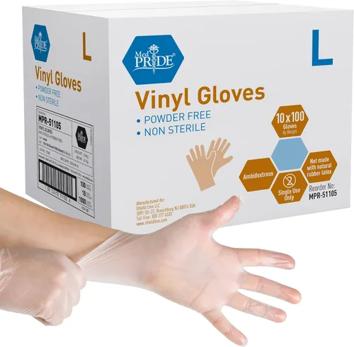 Vista 7 de MedPride - Guantes de vinilo para uso general, sin polvo, pequeños, 100 unidades (paquete de 1)
