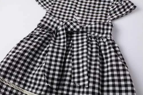 Vista 6 de HILEELANG Vestidos de manga corta para niñas pequeñas