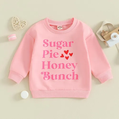 Vista 128 de Sudadera con cuello redondo para el día de San Valentín para bebé, niña, niño, para el día de San Valentín