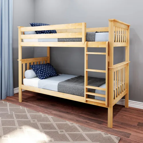 Vista 26 de Max & Lily - Litera, marco de cama individual sobre cama matrimonial para niños, color azul. Climb with Confidence, Sturdiness Redefined