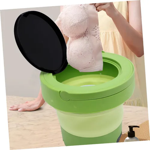 Vista 7 de Kisangel Portable Clothes Washer Compact Foldable Design Lightweight Washer Machine for Travel Dorm Apartment Camping US Plug